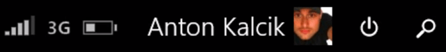 Phone signal and battery status on Windows Start screen